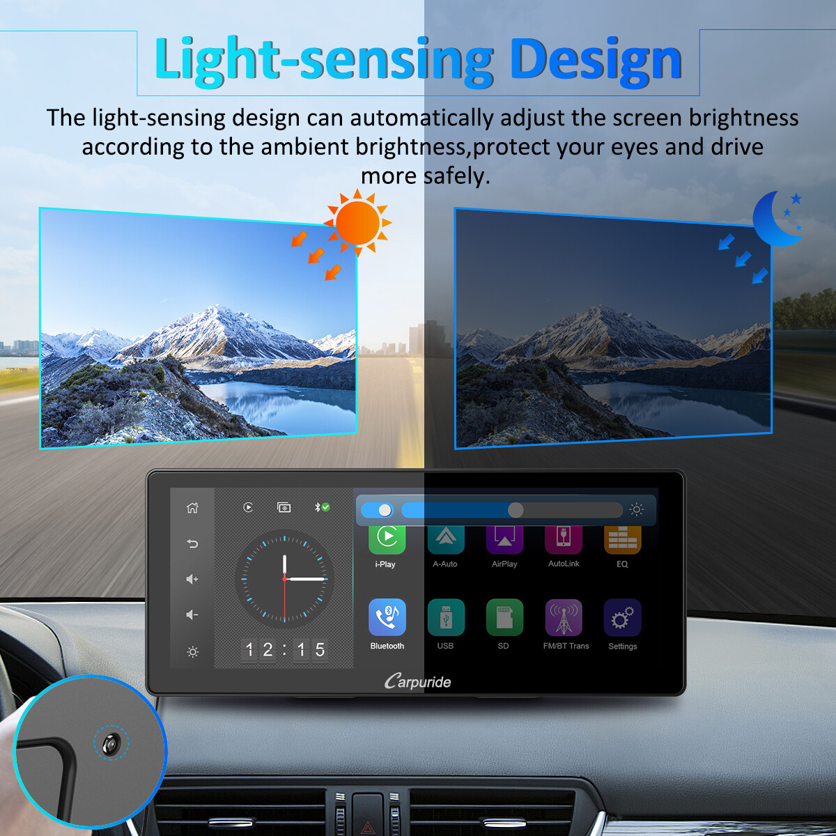Carpuride W103 Wireless Carplay Android Auto Car Audio Stereo 10.3in Touchscreen