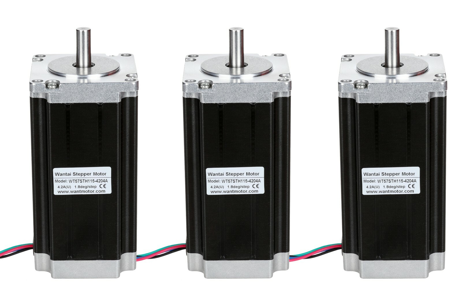 (USA SHIP)Wantai 3PCS NEMA23,428oz-in,4.2A,8mm Single Shaft,craving,CNC Router