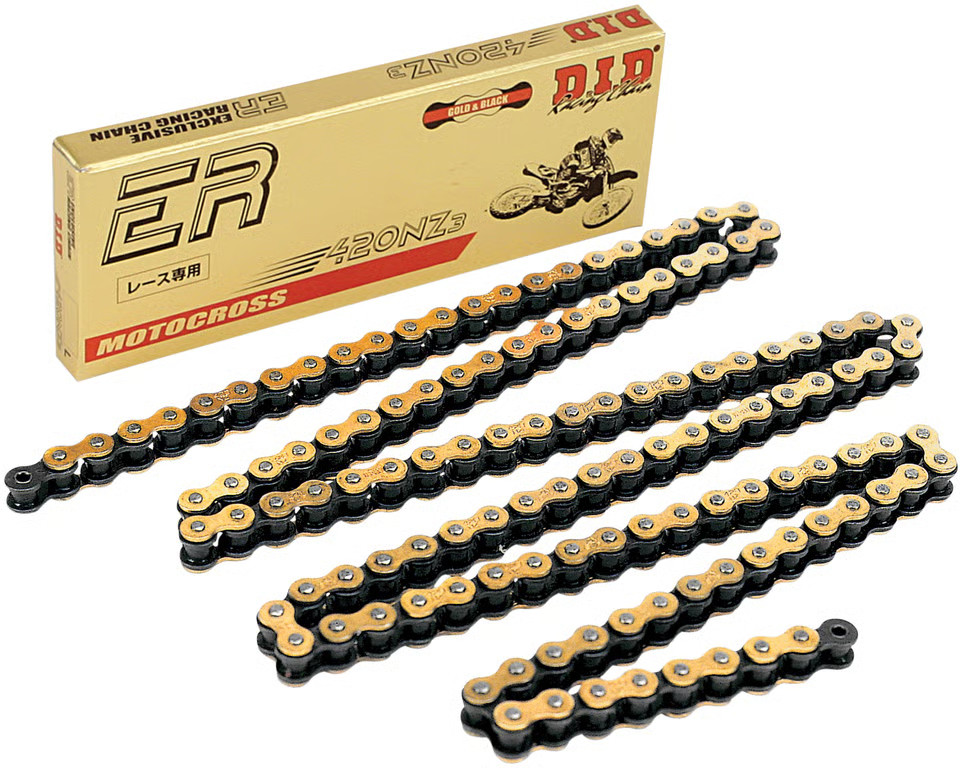 D.I.D 420 NZ3 Super Non O-Ring Chain – 132 Links – Gold Motorcycle ATV/UTV
