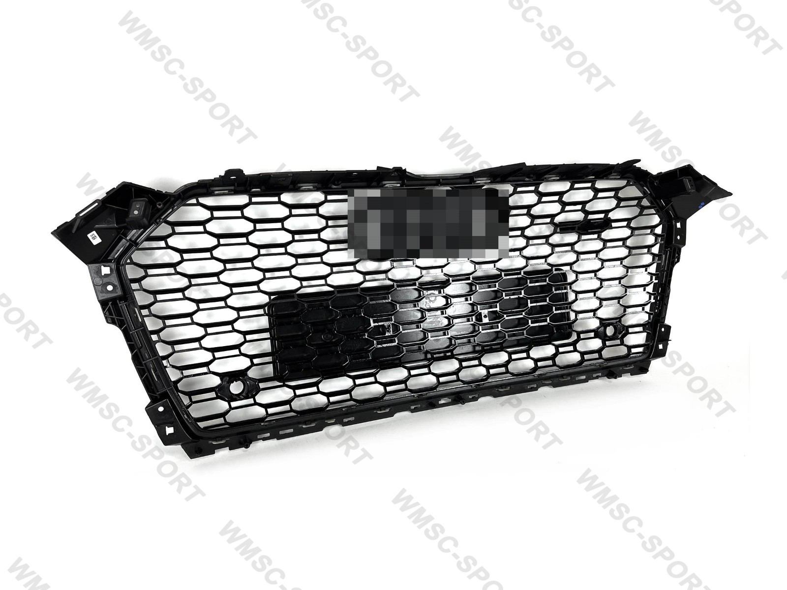 Glossy Black Honeycomb Front Bumper Grille for Audi A5 S5 B9 2017-2019 RS5 Style