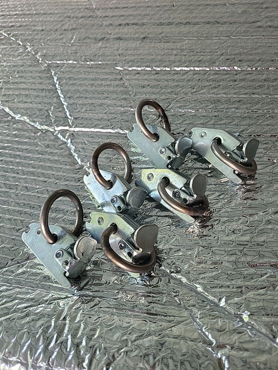 6 Pack E-Track O-Ring Fittings, Heavy-Duty 1.5in Diameter O-Ring, 2,000 lb Worki