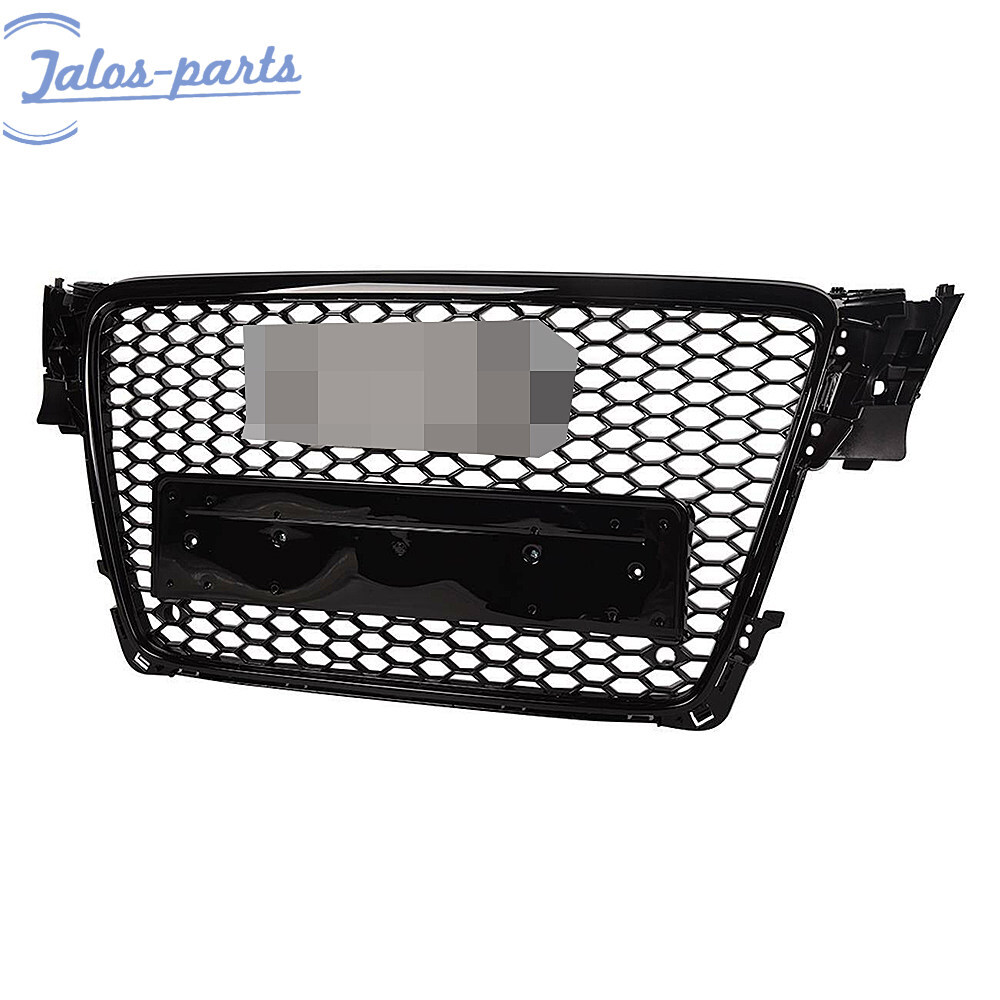 For 09-12 Audi A4 S4 B8 8T Honeycomb Grille Sport Mesh Hex Grill Black