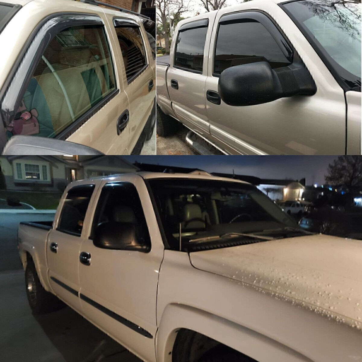 In-Channel Window Visor Vent Shade for 07-13 Silverado Sierra 1500 2500 /