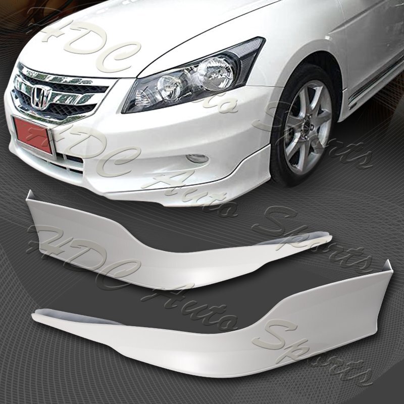 For 2011-2012 Honda Accord 4-DR OE-Style Painted White Front Bumper Aprons Lip