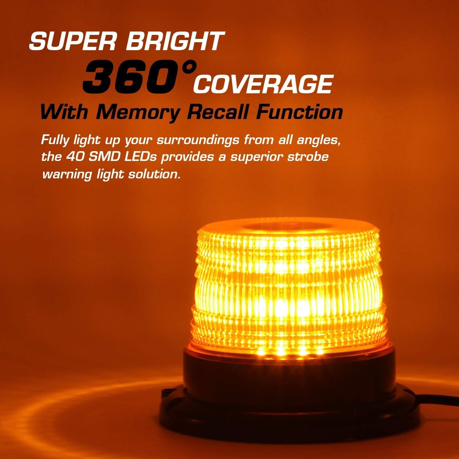 High Visibility LED Strobe Light with Durable Magnet & 50,000 Hours Lifespan