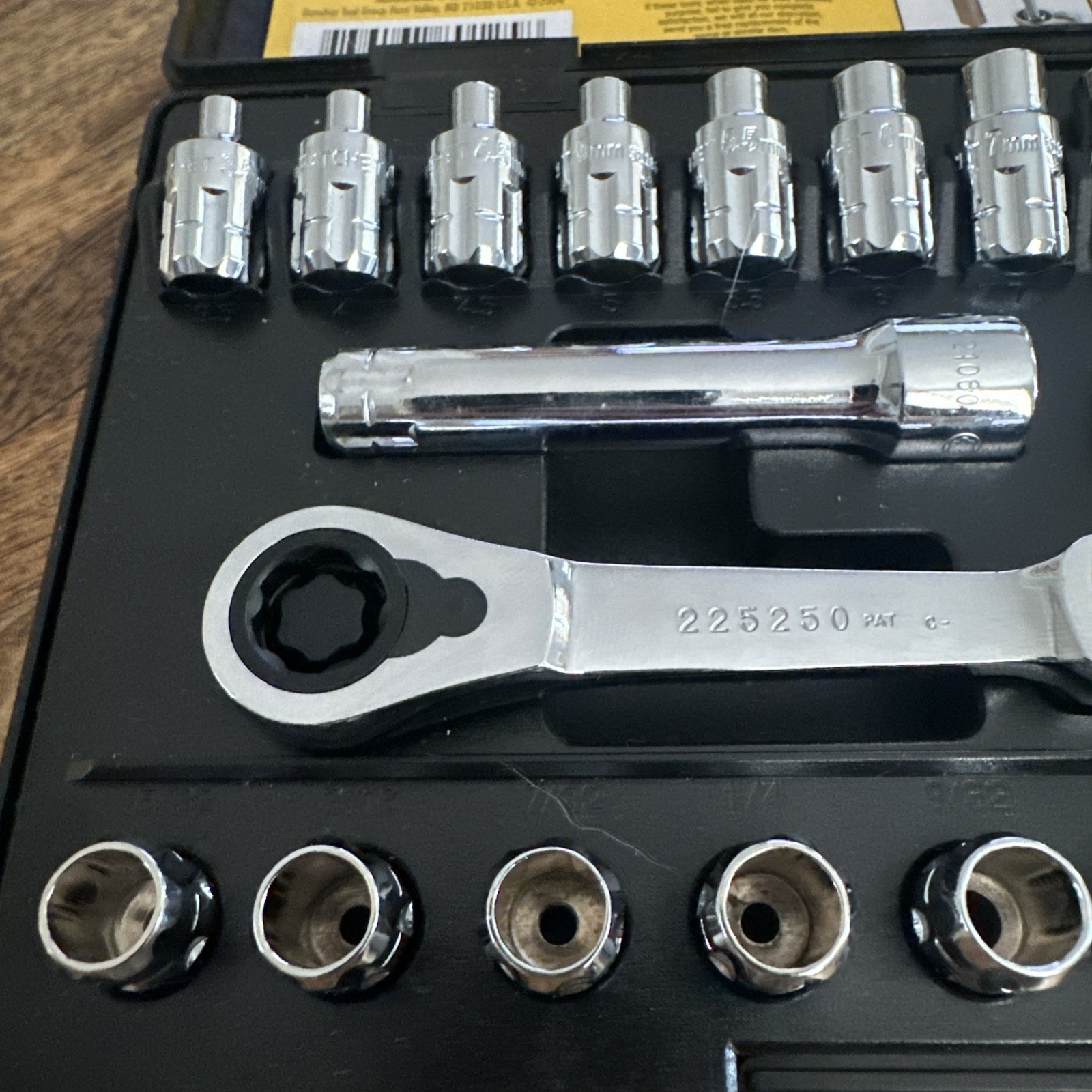 Gear Ratchet Vortex Socket System By Gear Wrench 25 pcs SAE & Metric