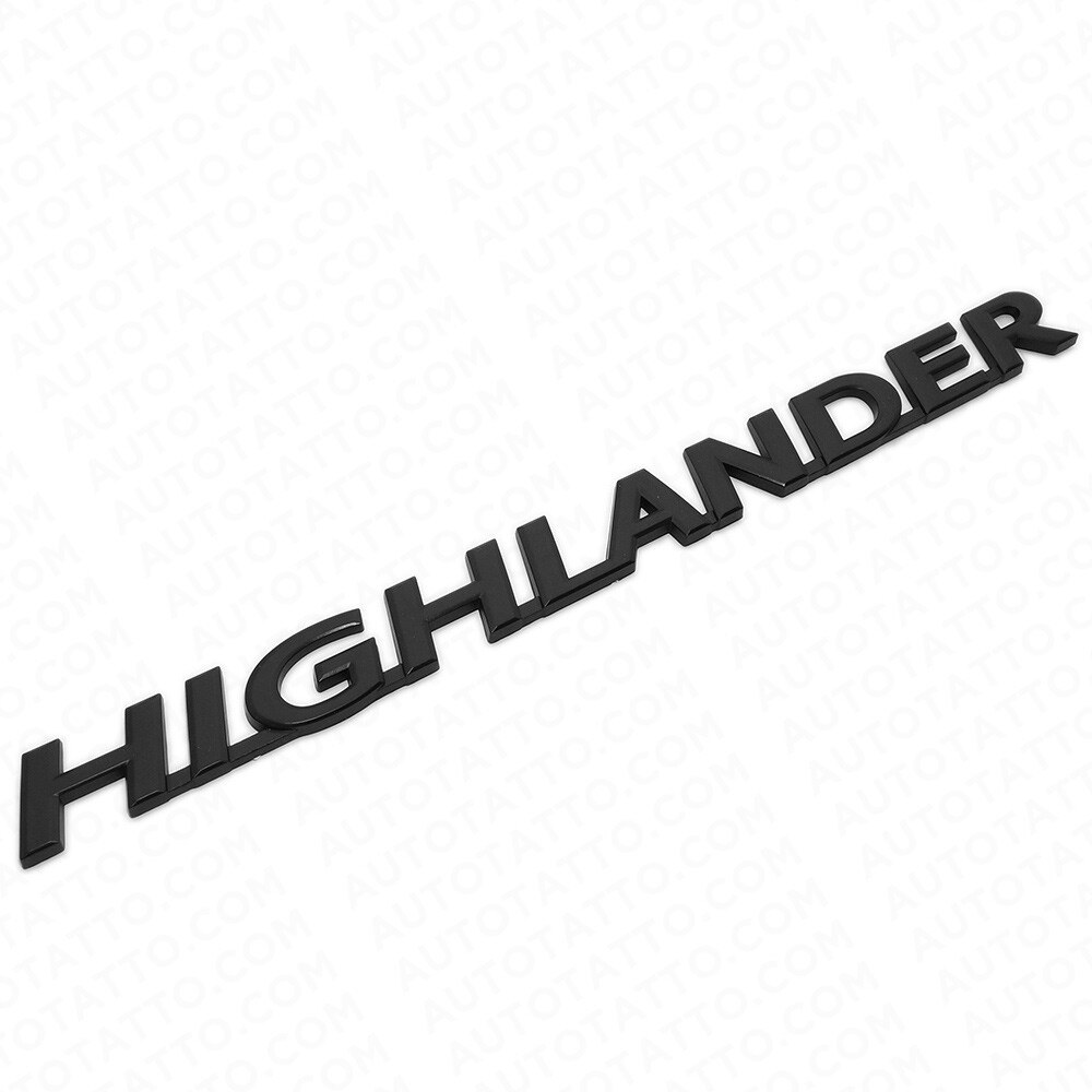 For Toyota Highlander Letter Trunk Lid SUV Liftgate Car Emblem Badge Logo Black