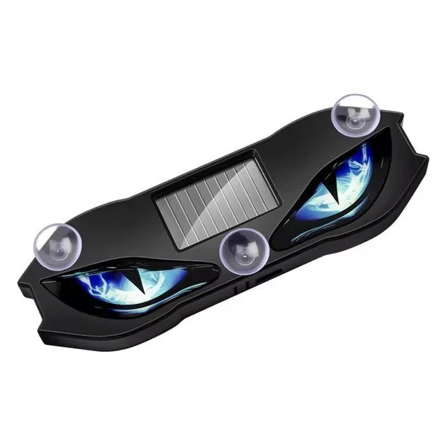 Universal Solar Car Demon Eye LED Flashing Warning Light Vehicle Safety Accessor