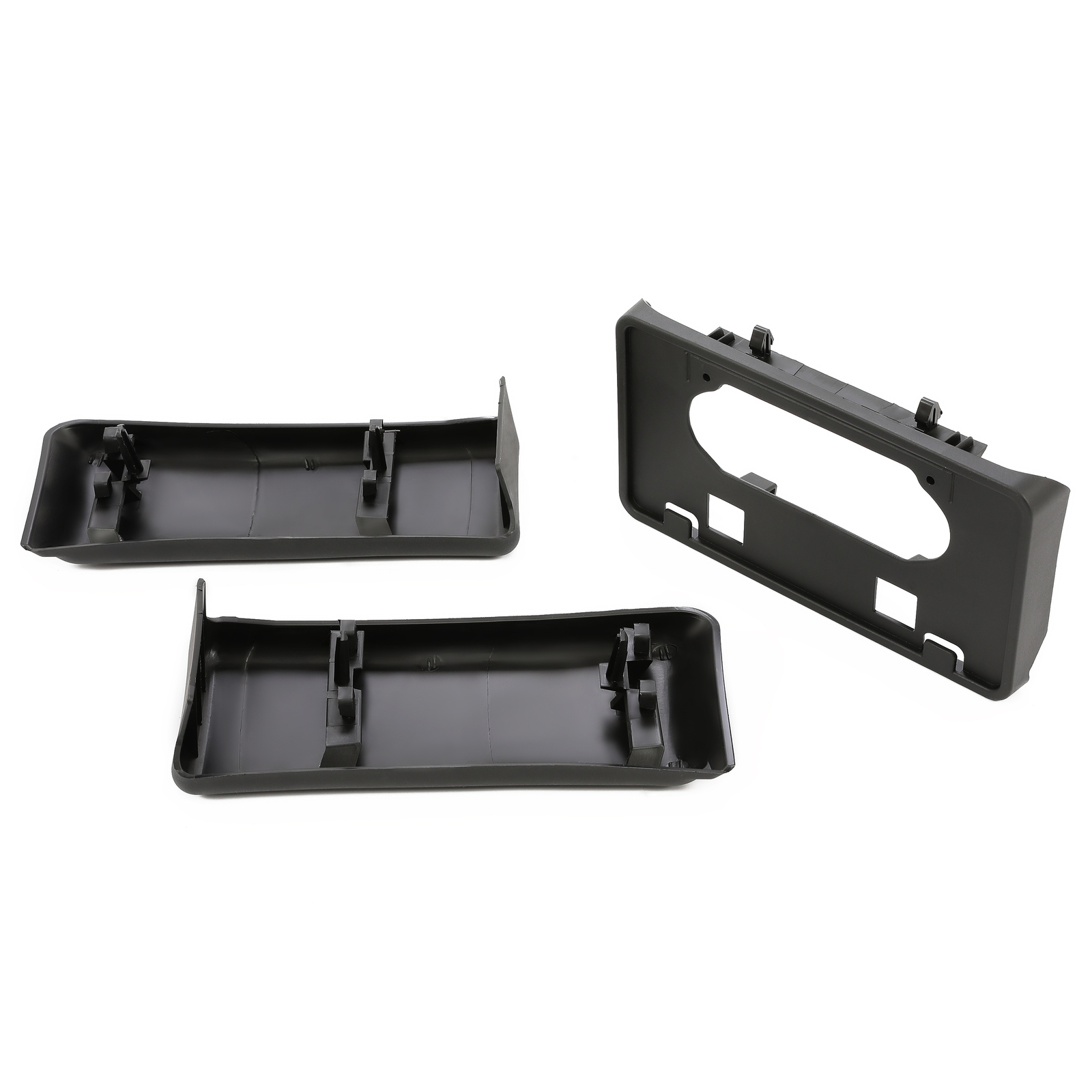 Front Bumper License Plate Bracket Guards Pads Cap Fit For Ford F-150 2009-2014