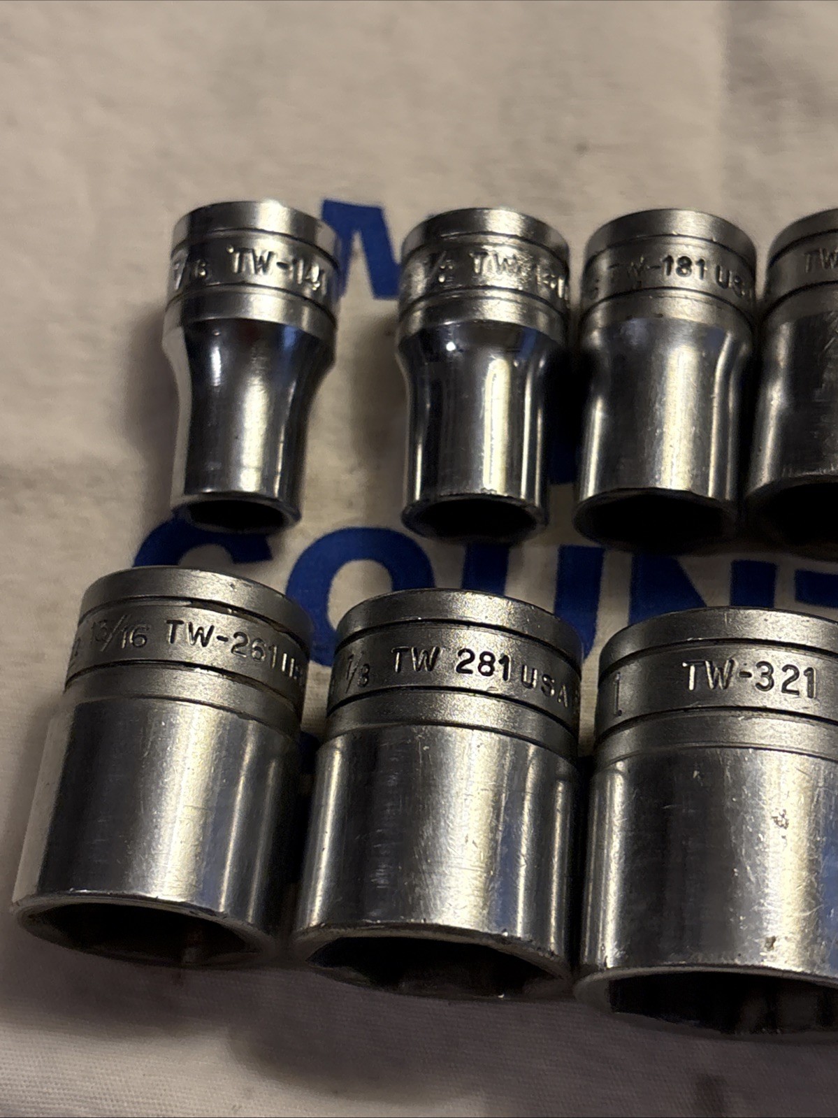 Snap-on USA 1/2″ Drive SAE 6pt 11pc Shallow Chrome Socket Set 7/16″ – 1-3/16″