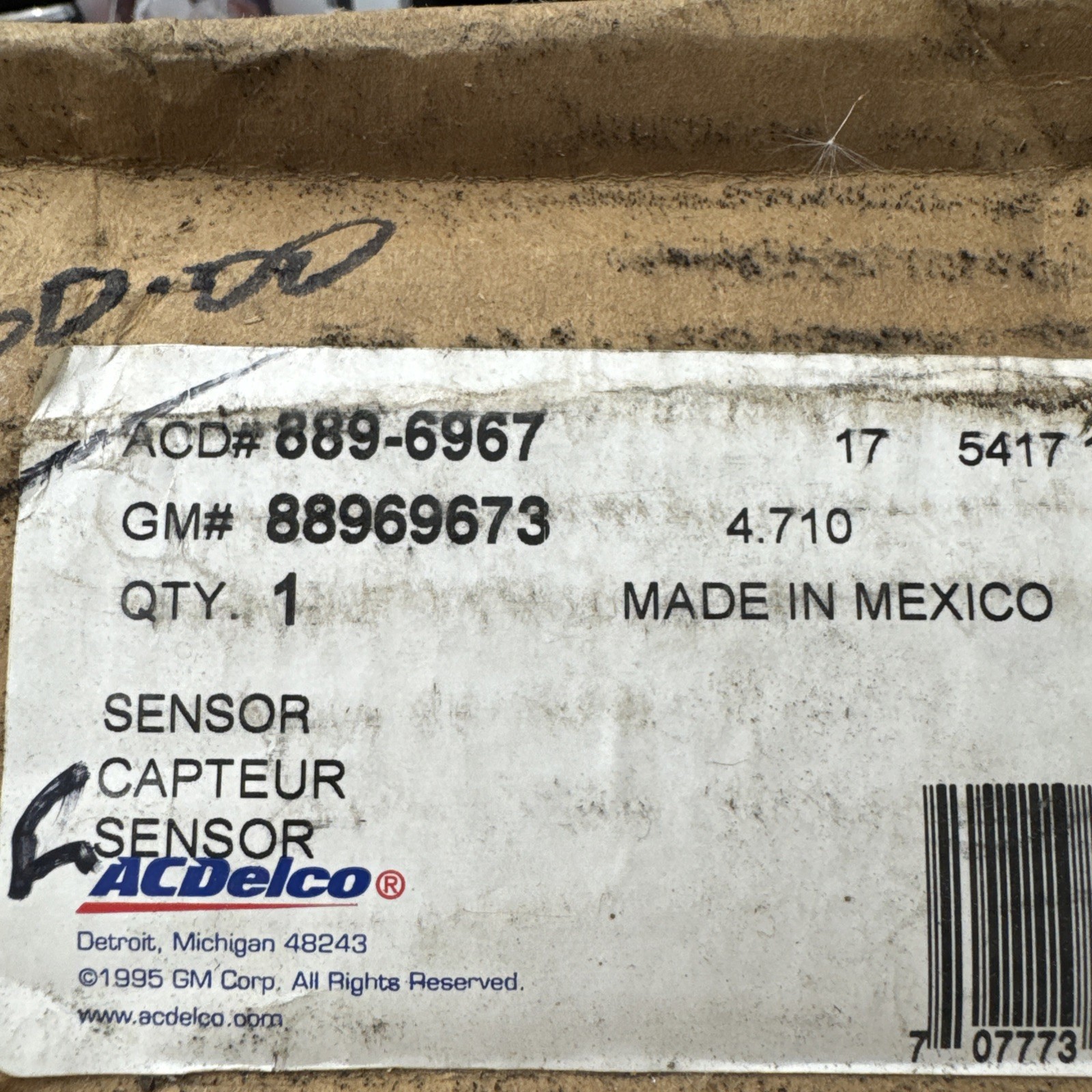 GM 88969673 A.B.S. Speed Sensor 2003-2008 Pontiac Vibe NOS