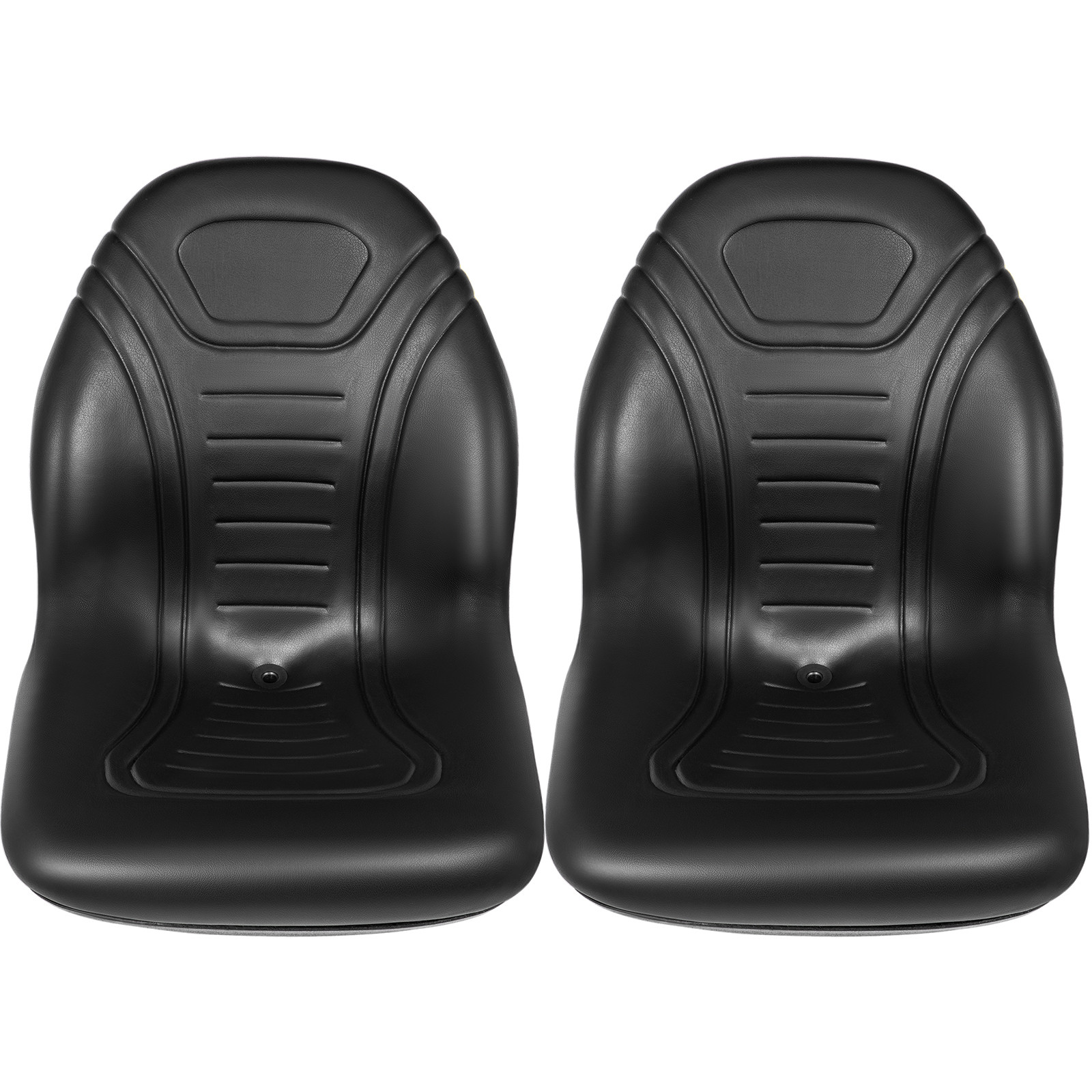 VEVOR Tractor Seat High Back Mower Seat Black Vinyl Forklift Drain Hole Pair