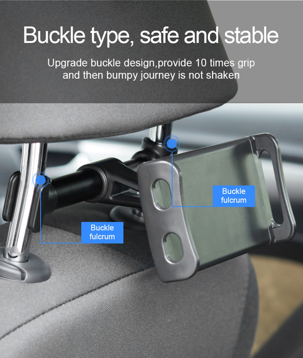 360° Adjustable Car Headrest Backseat Tablet Mount Holder for Apple iPad 2 3 4