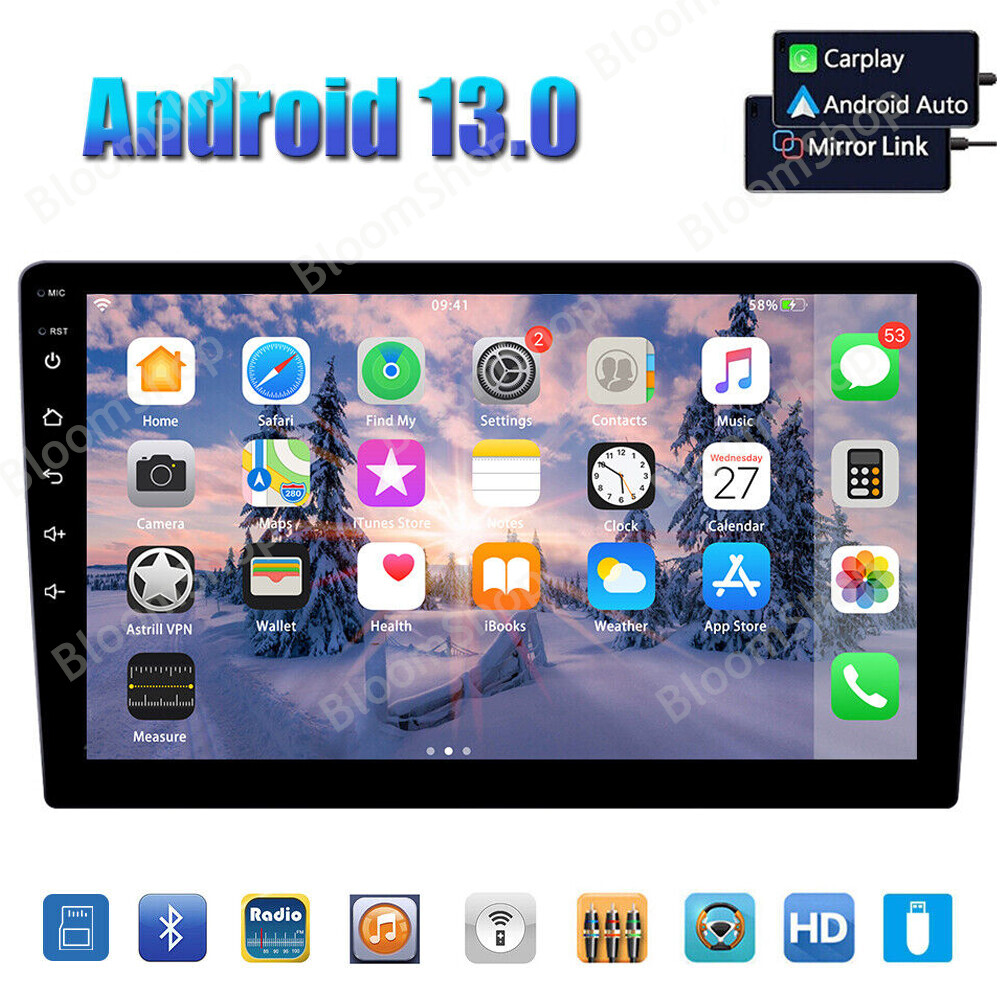 Android 13 10.1″ 2DIN Car Stereo Radio MP5 Player WIFI GPS Apple Carplay 2+32GB
