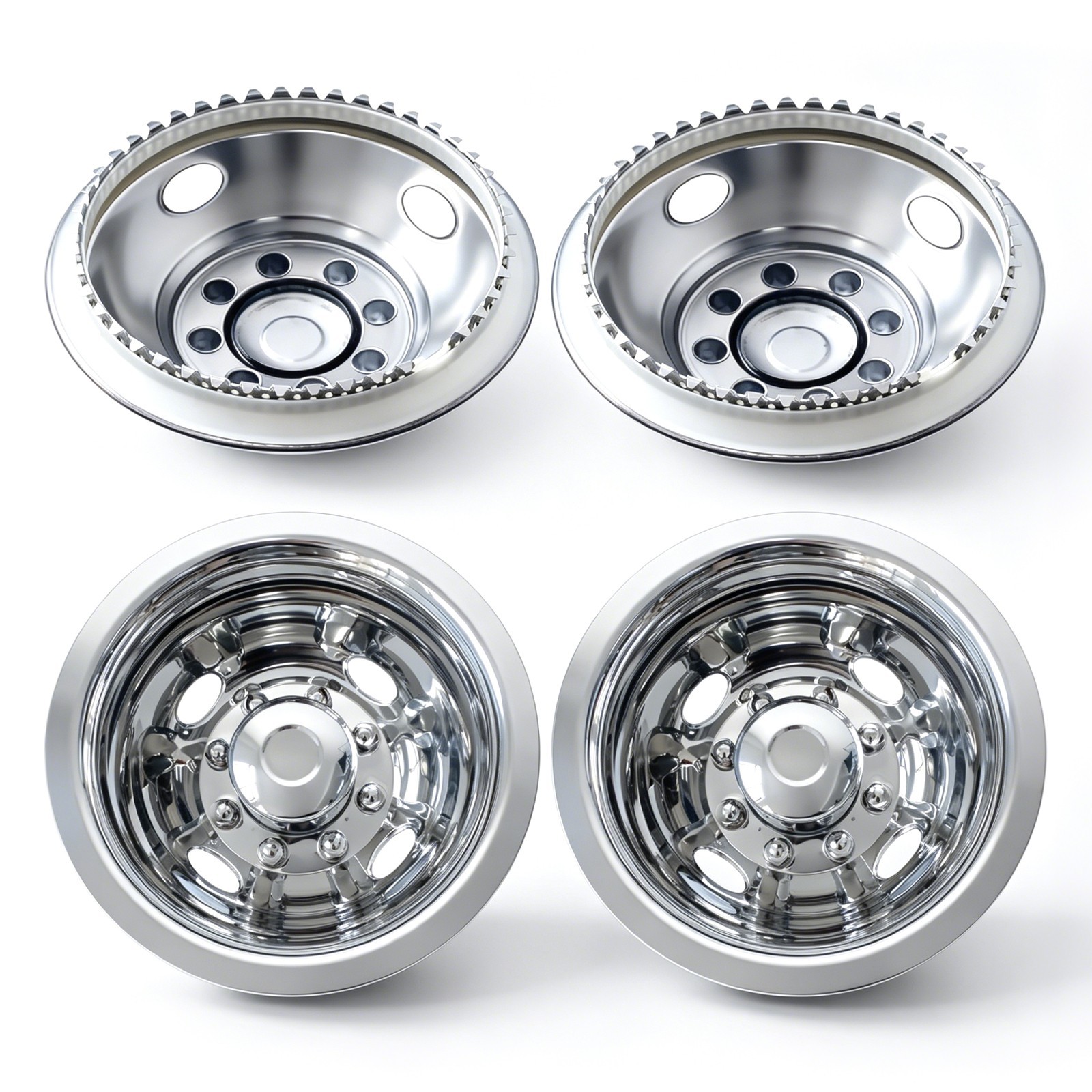 16 in Snap-On Wheel Simulators Steel for Ford E350/E450 08-21 8 Lugs, 4 Holes
