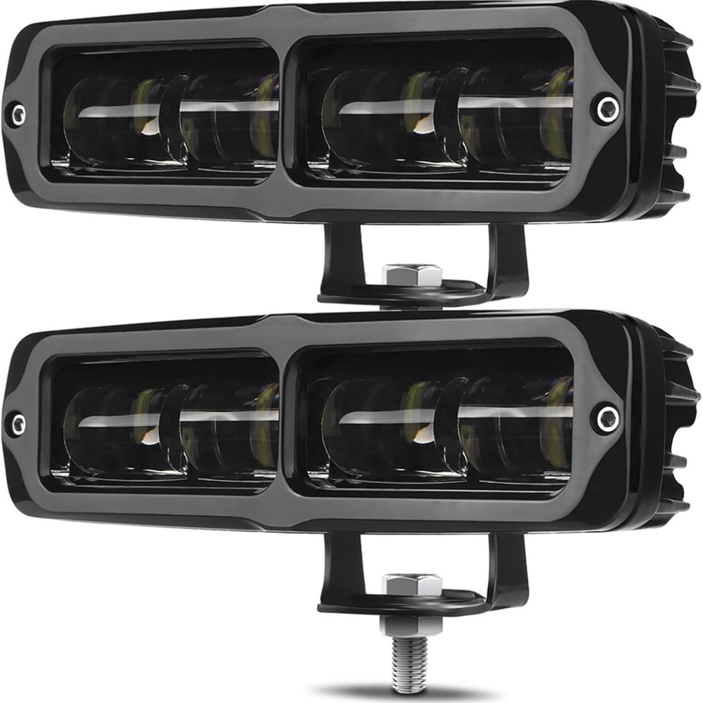 2 Pack 6inch LED Work Light Bar Spot Pods Fog Lamp Offroad Driving Truck 4WD SUV
