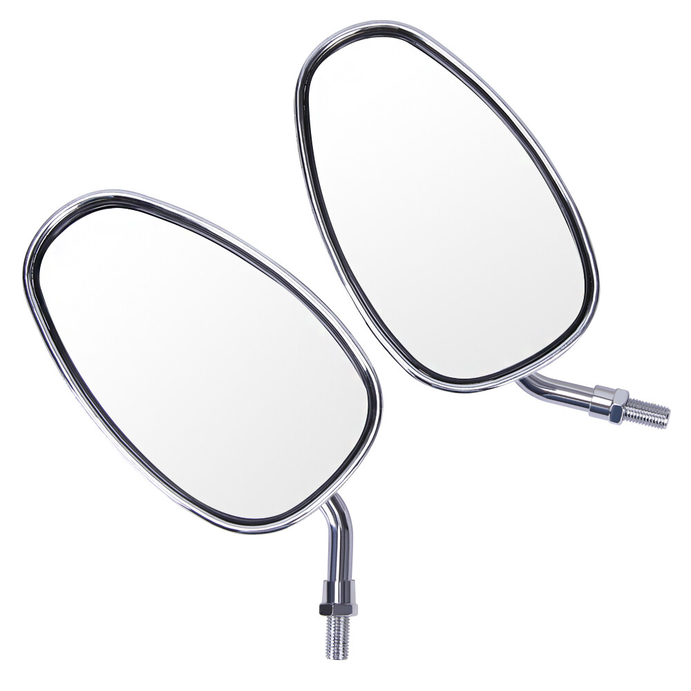Chrome Motorcycle Oval Mirrors For Honda Shadow Spirit 750 1100 VTX1300 VTX1800