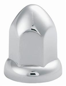 60 Chrome ABS Plastic Pointed Lug Nut Covers, 33mm Flanged