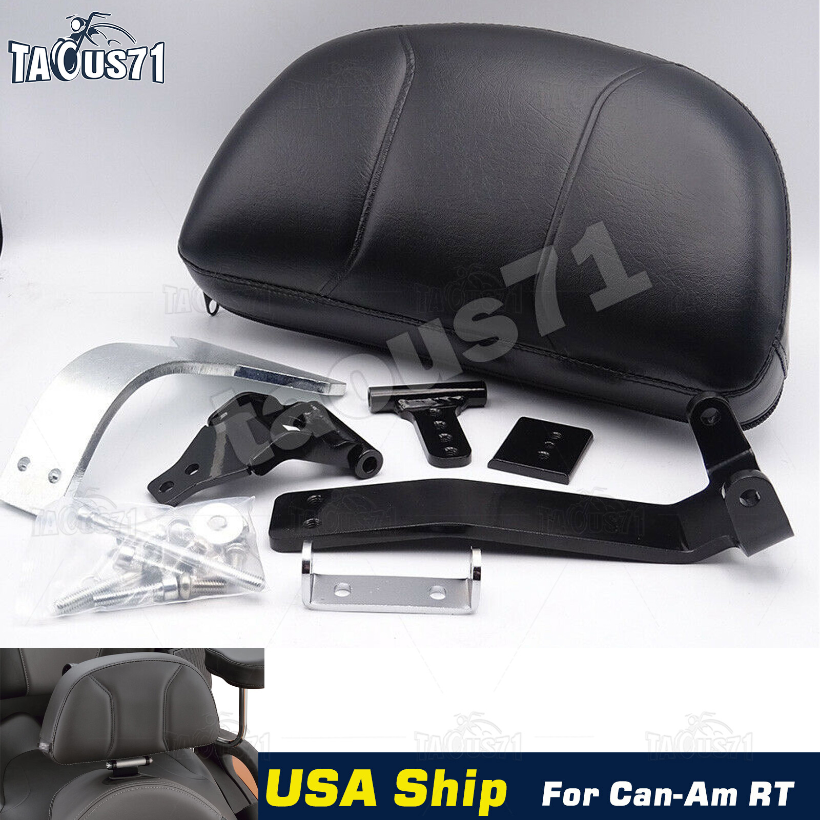 For Can-Am Spyder RT Quick Removable Driver Large Backrest Pad Smart Mount Kit