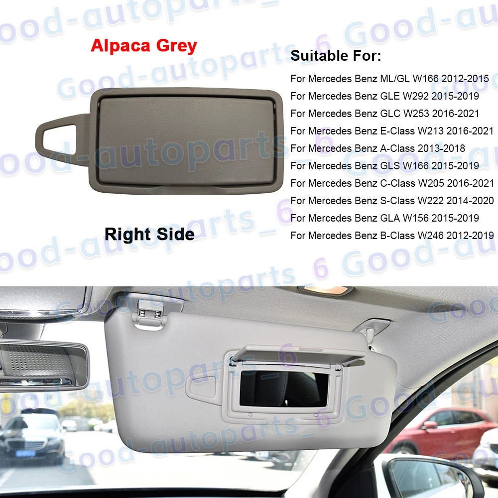 Sun Shade Visor Makeup Cosmetic Mirror Cover For Benz A B C E S GLA GLC Class