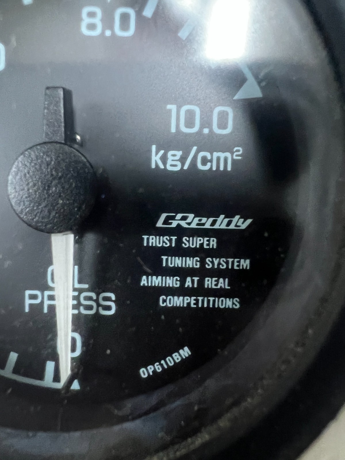 GReddy TRUST Mechanical 60mm Black Oil Pressure Gauge – (Brand New, Old Stock)