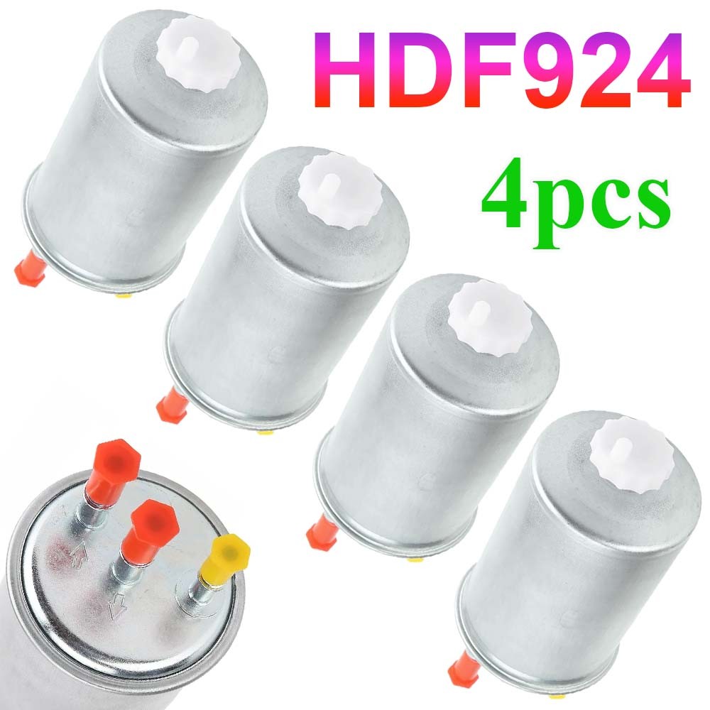 (Pack of 4) Diesel Fuel Filter Metal Accessary HDF924