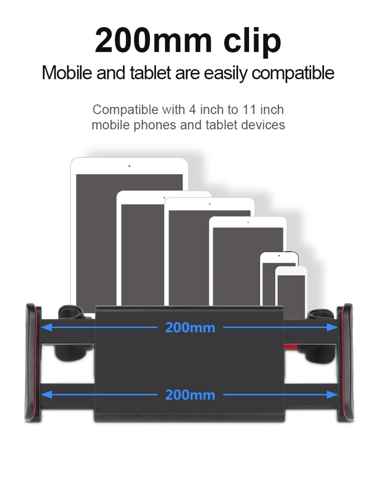 360° Adjustable Car Headrest Backseat Tablet Mount Holder for Apple iPad 2 3 4
