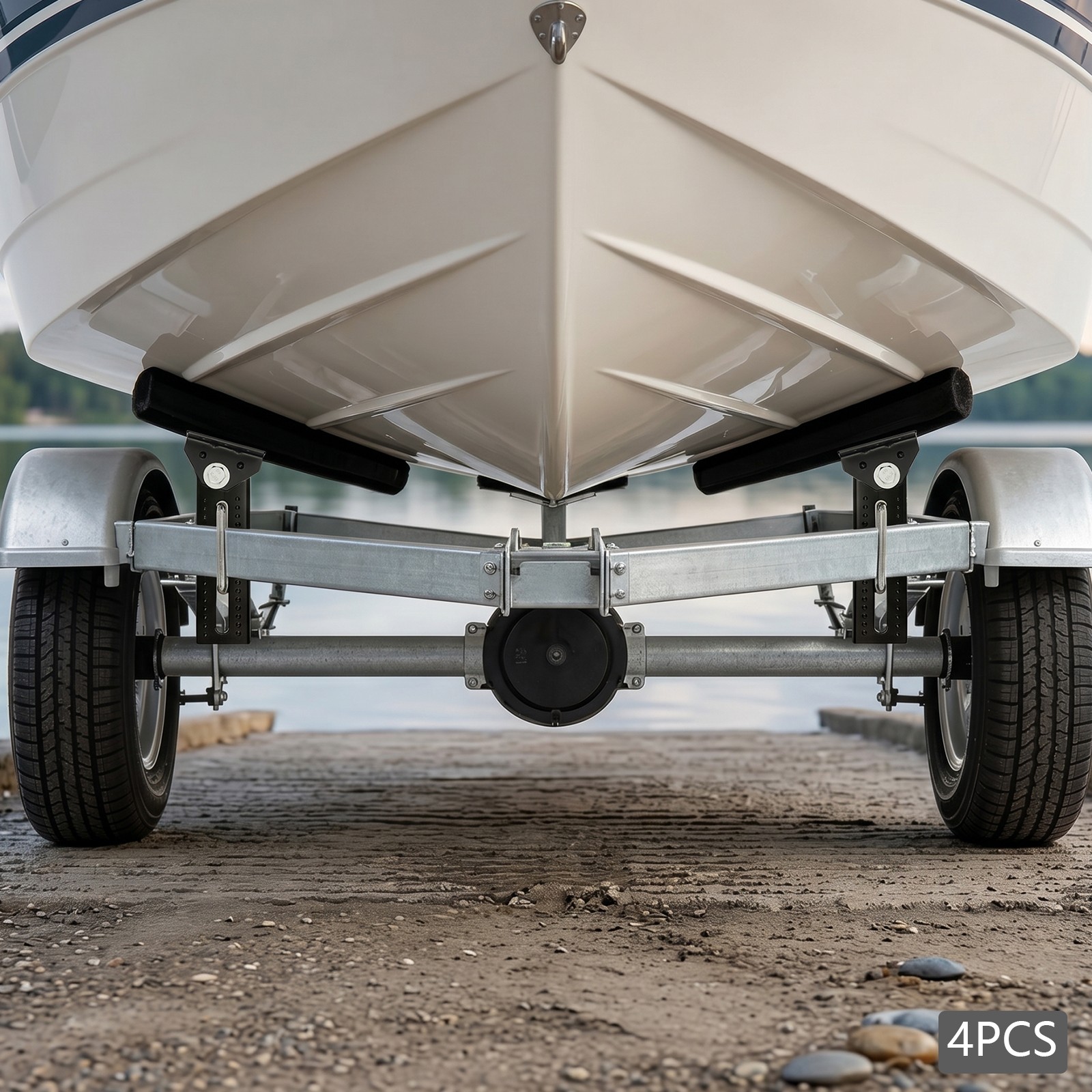 4Pcs 8″ Iron Swivel Top Bunk Brackets For 1.5″x3″, 2″ x 3″, 3″ x 3″ Boat Trailer