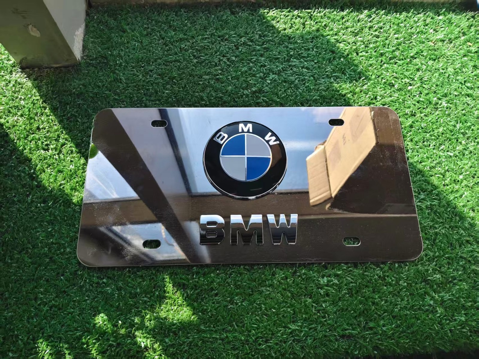 🔥3D Mirrored For BMW Style License Plate Raised Emblem 6″ x 12″✔️ Badge NEW US