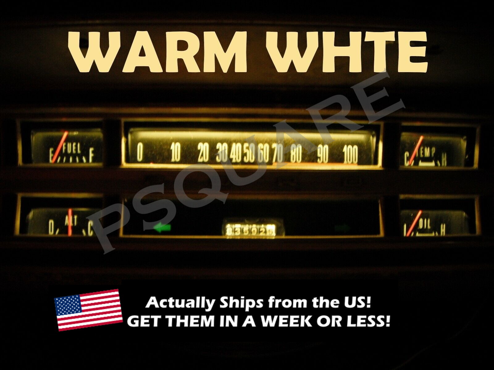 Gauge Cluster LED Dashboard Bulbs Warm White For Ford 70 72 F100 F350 Truck