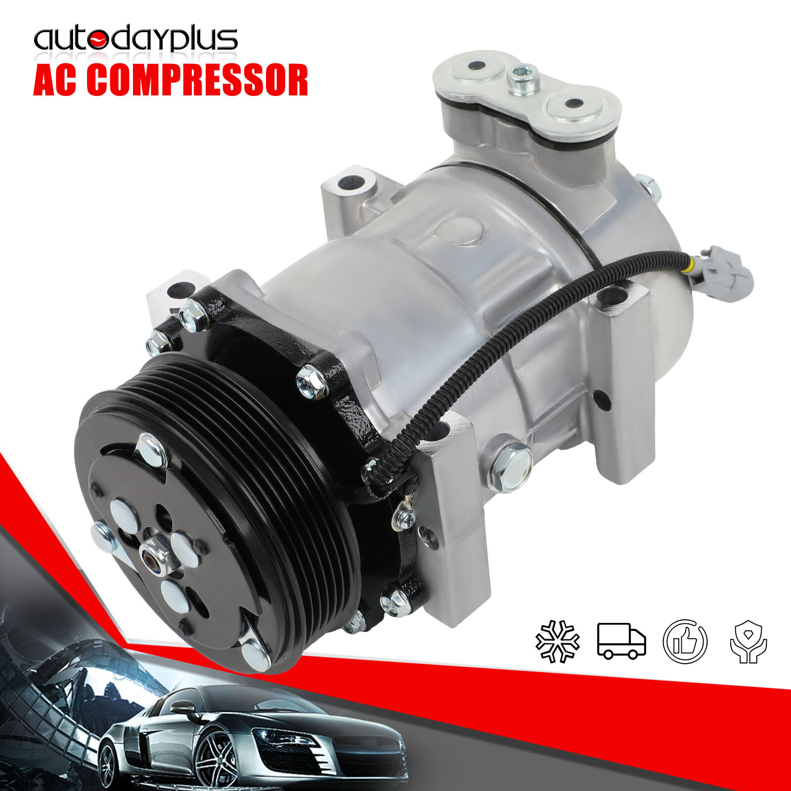A/C Compressor For Jeep 97-00 01 Cherokee 2.5L 4.0L 97-98 Wrangler 2.5L 4.0L