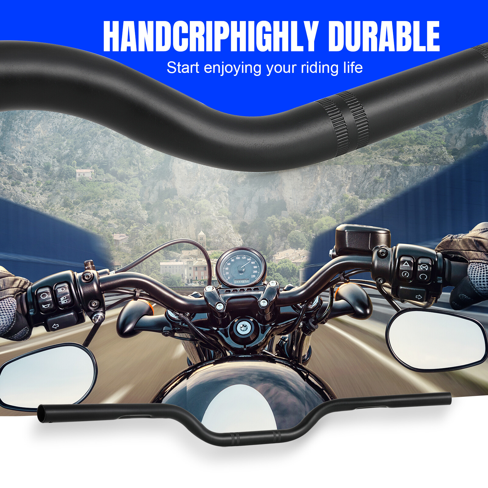 For Yamaha Virago XV 535 750 1000 1100 Motorcycle 7/8″ 22mm Handlebars Drag Bars
