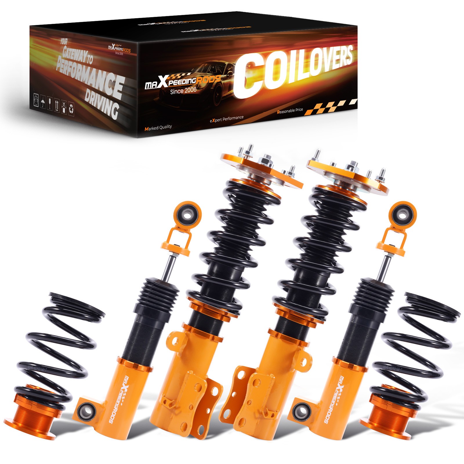 Maxpeedingrods Coilover Suspension Kits For Chevrolet Cobalt 05-10 Adj. Height