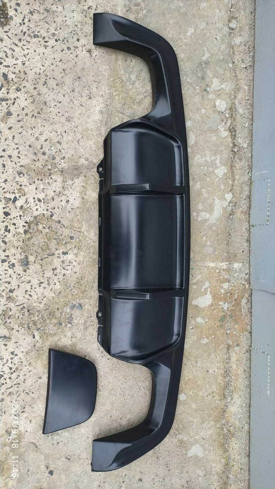 BMW E60 E61 REAR Diffuser with removable right cover for mtech sport ABSplastic