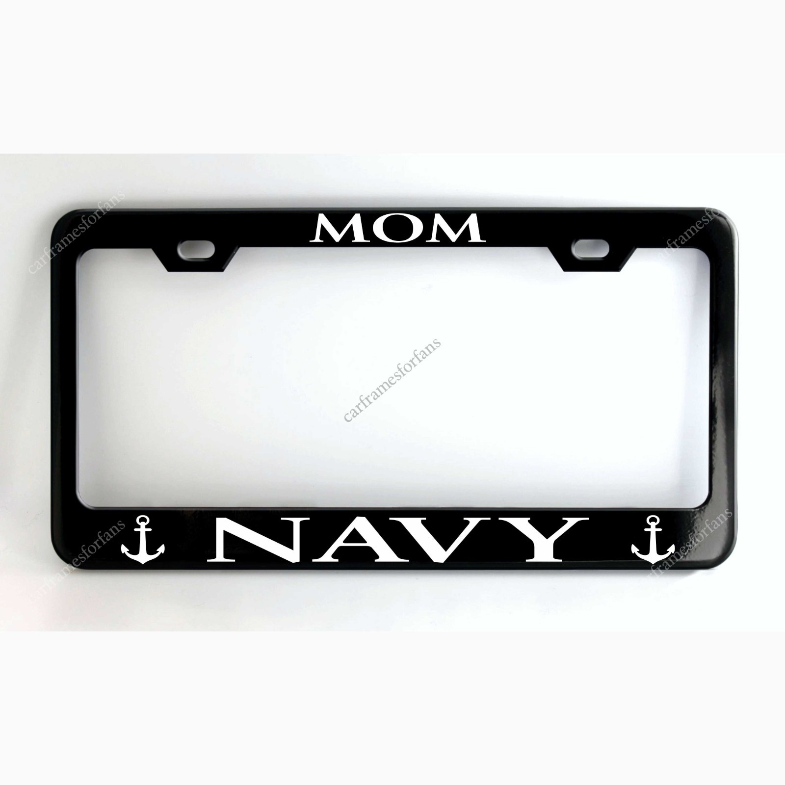 United States Navy Mom Black License Plate Frame – Powder Coated Metal
