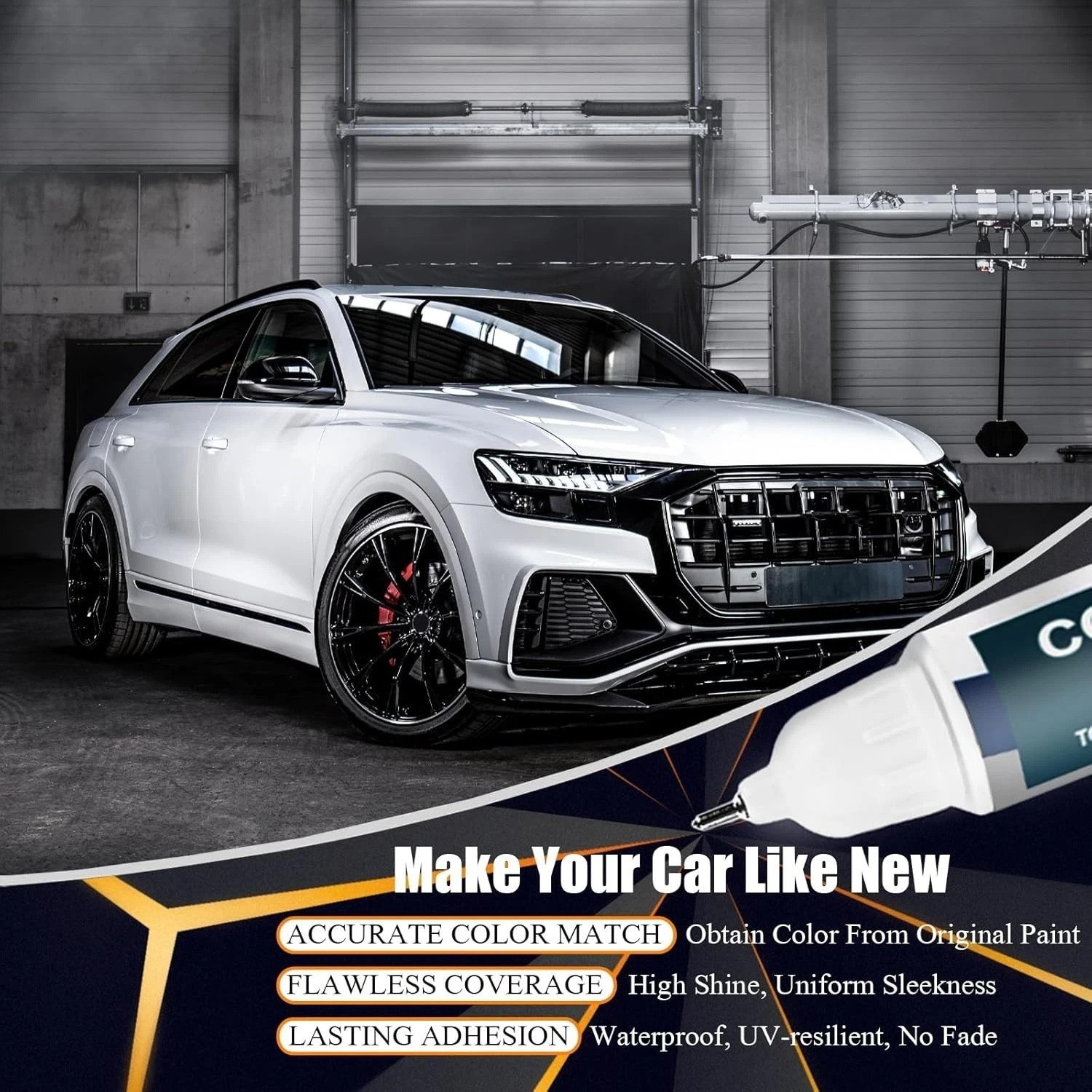0.4 Fl Oz Mythos Black Metallic Touch-Up Paint for Audi – Quick-Dry Scratch Fix