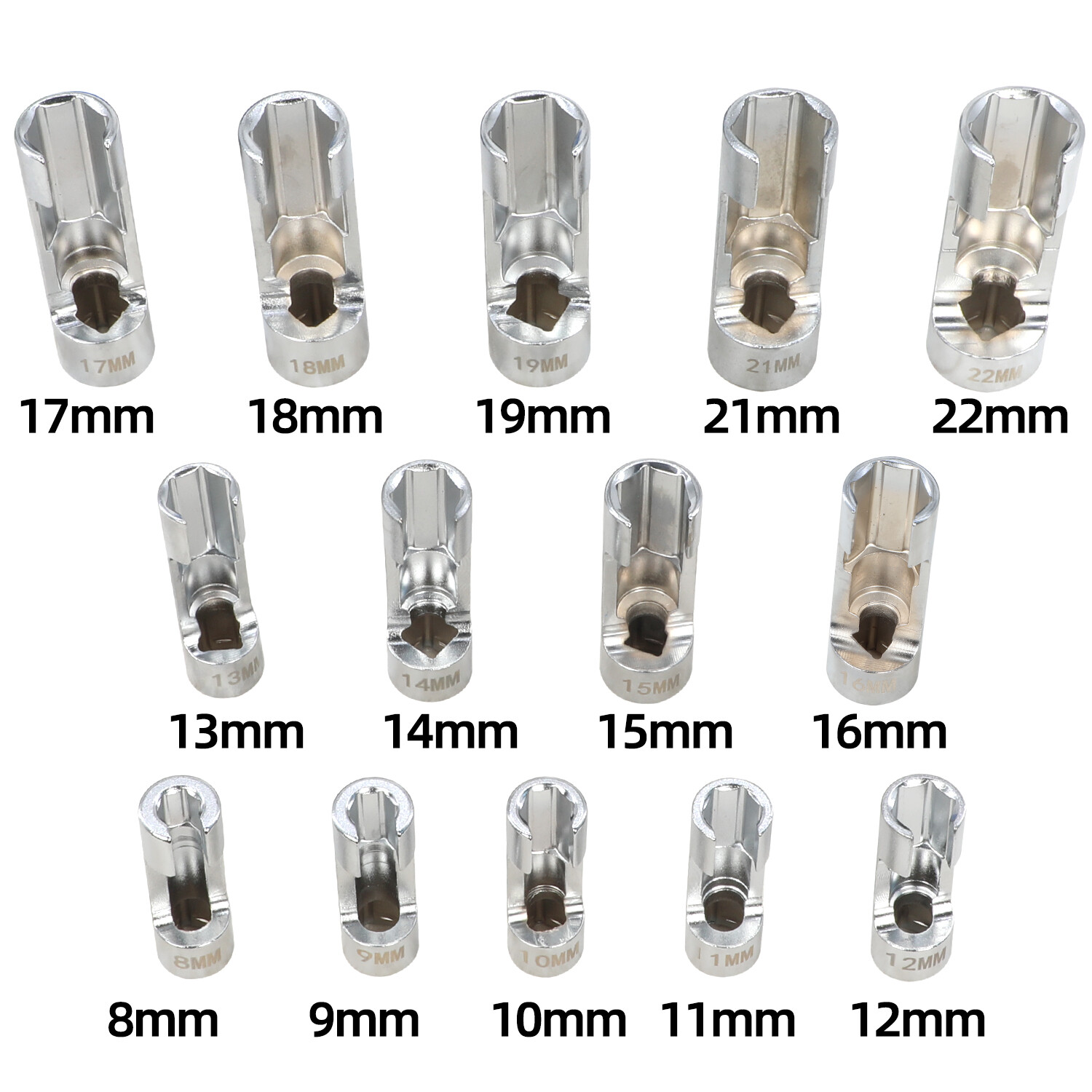 8-22mm Strut Nut Socket Set 14PC Fuel Line Socket Wrench for Diesel Injector