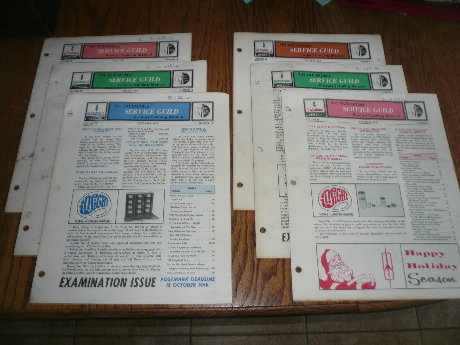 1975 Oldsmobile Service Guild Product Training Manual 6 Months – Jul – Dec