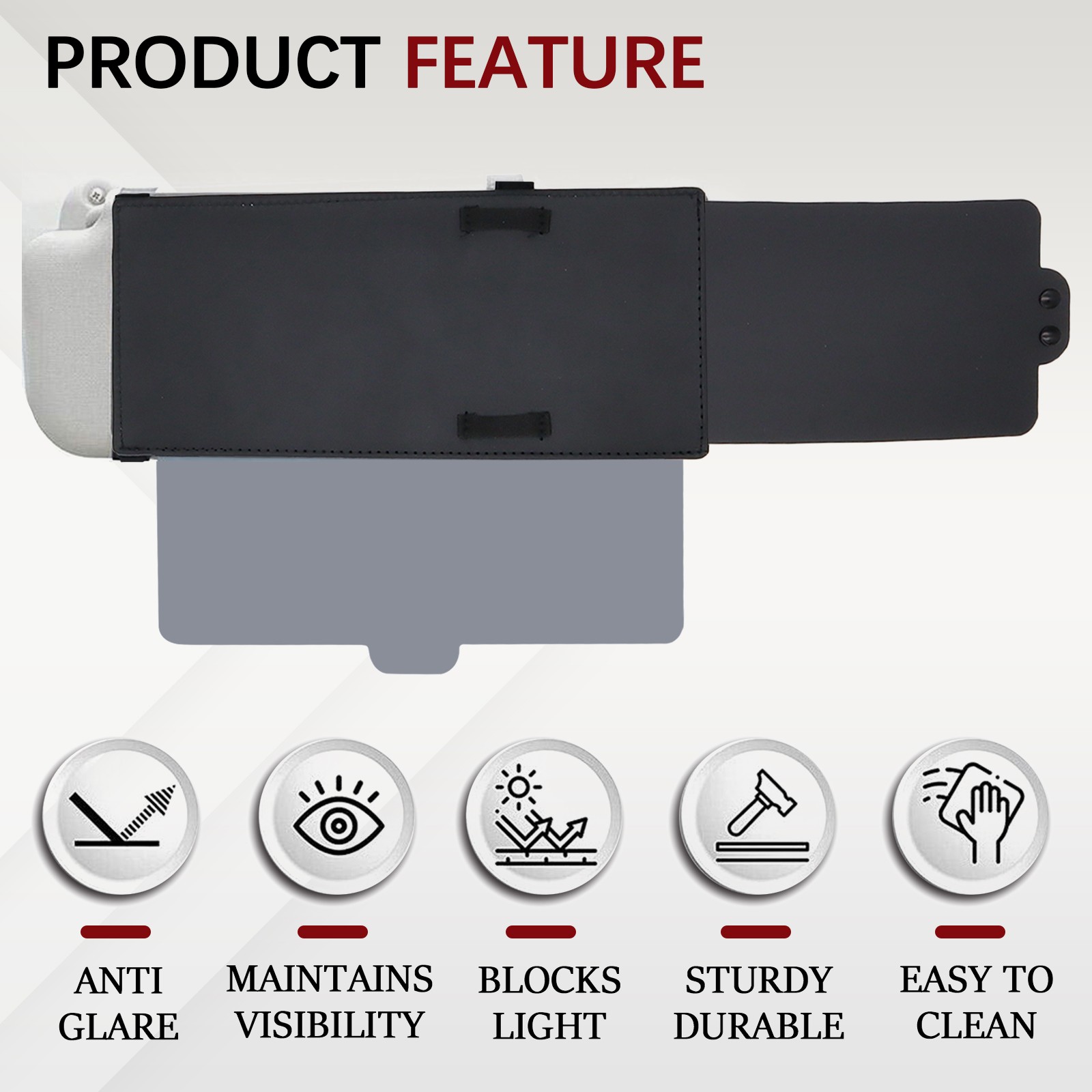 Universal Car Sun Visor Extender Blocker Anti-glare Driving Accessories Black