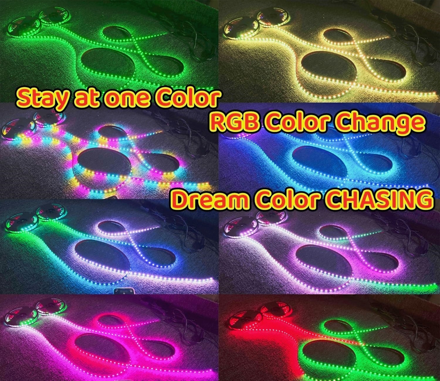 IP65 Dream Chasing Flowing 300LEDs Strips Lights 5Meters x2PCS Remote APP Kit
