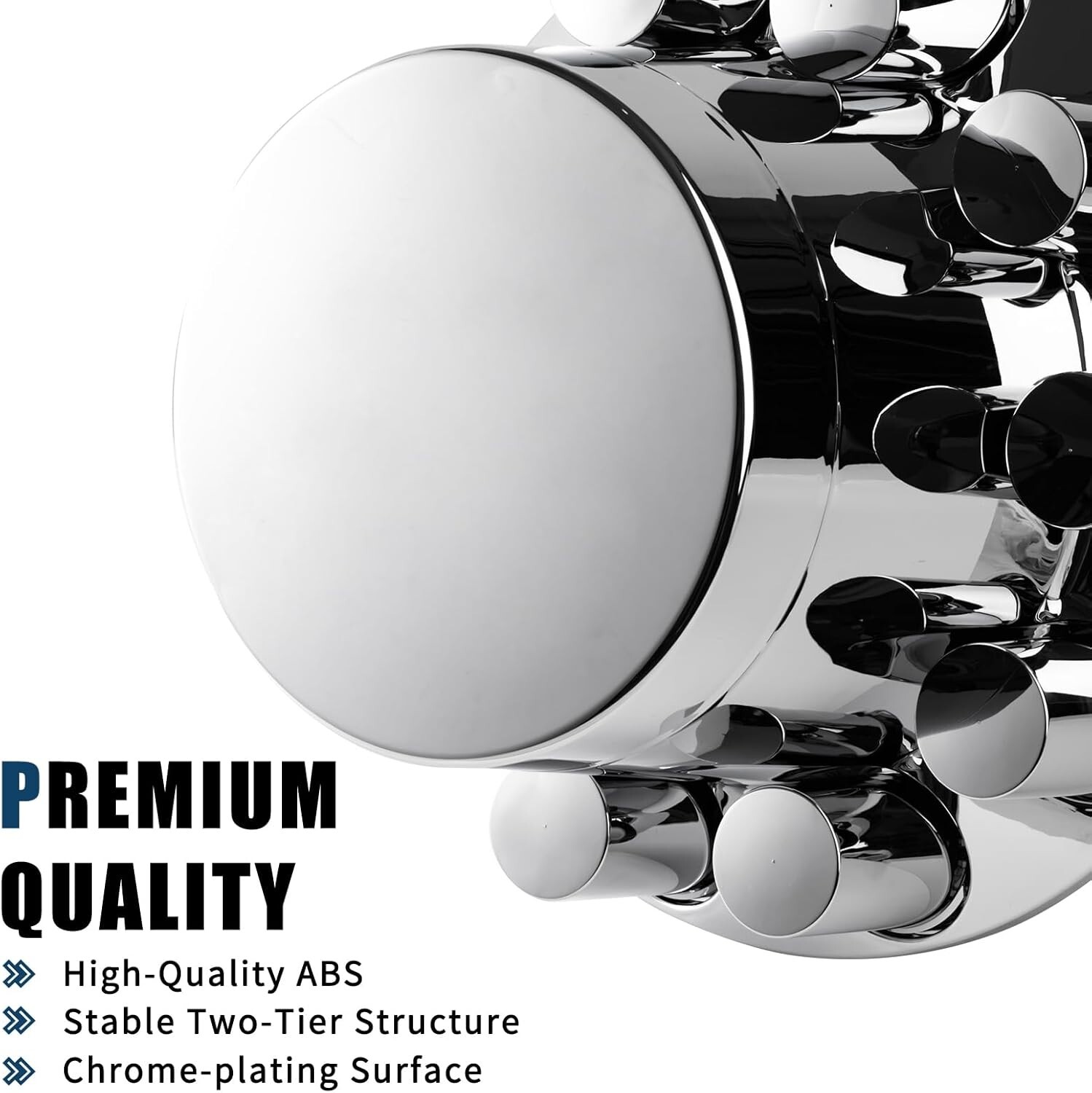 4 Rear Axle Hub Covers with 33mm Thread-On Chrome Lug Nut Covers for Semi Trucks