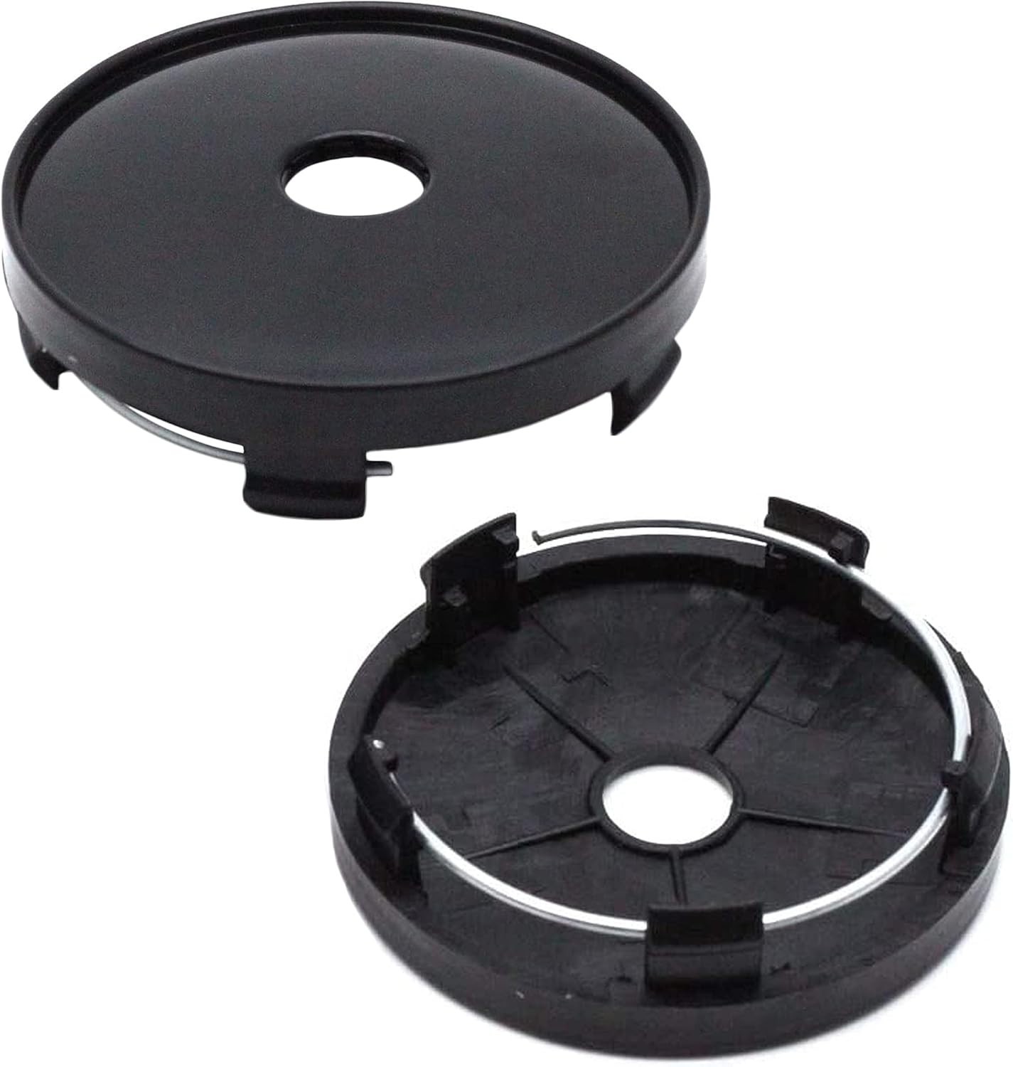 4PC Set of Universal Black Wheel Center Caps – 60mm Diameter Installation Easy