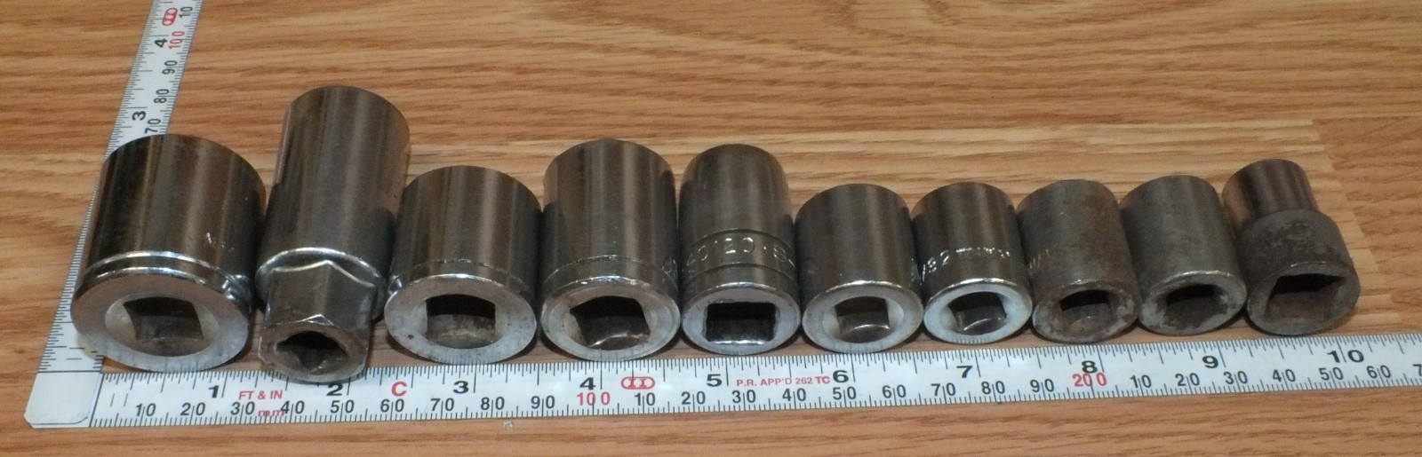 Mixed Lot of Ten Unbranded/Generic 12 Point 1/2″ Drive Sockets Only **READ**