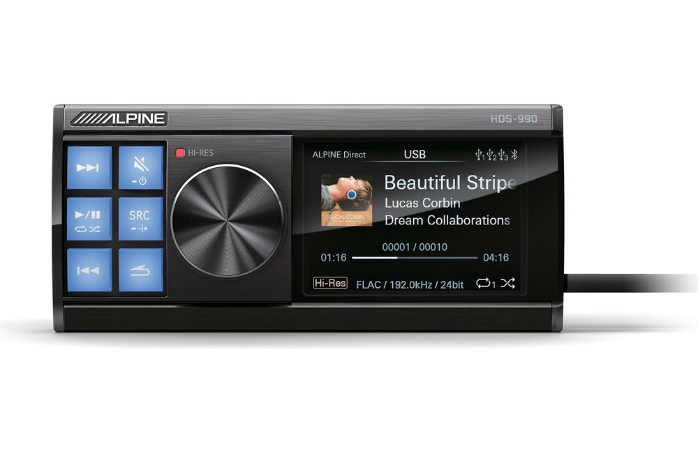 Alpine HDS-990 Single DIN Status Series Digital Media Receiver with Bluetooth