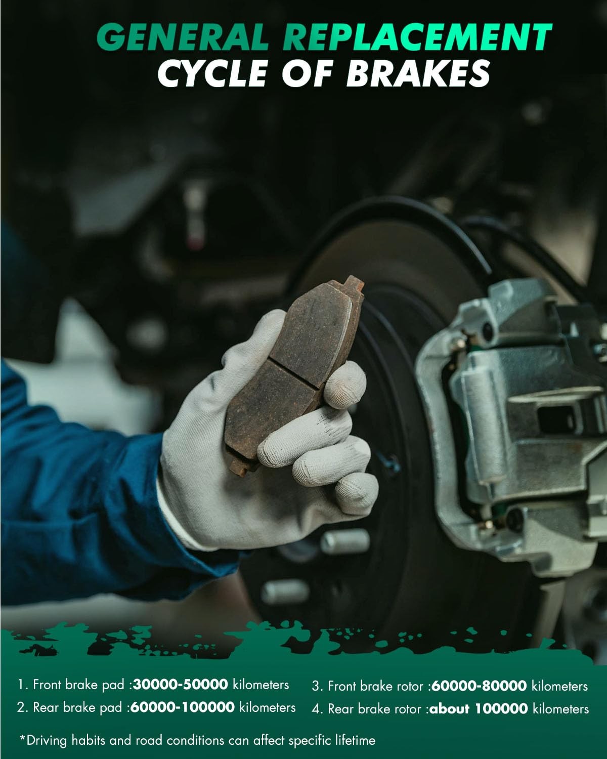 SCITOO D465 Front Ceramic Brake Pads As Pictures Shown, Shown