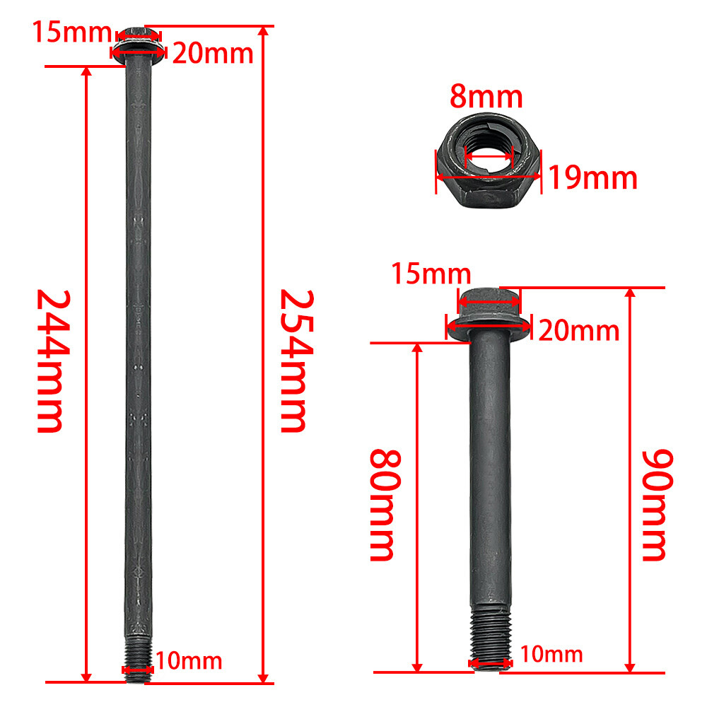 Upper & Lower A Arm Bolts Nuts for Yamaha Banshee 350 YFZ350 YFZ 350 1991-2006