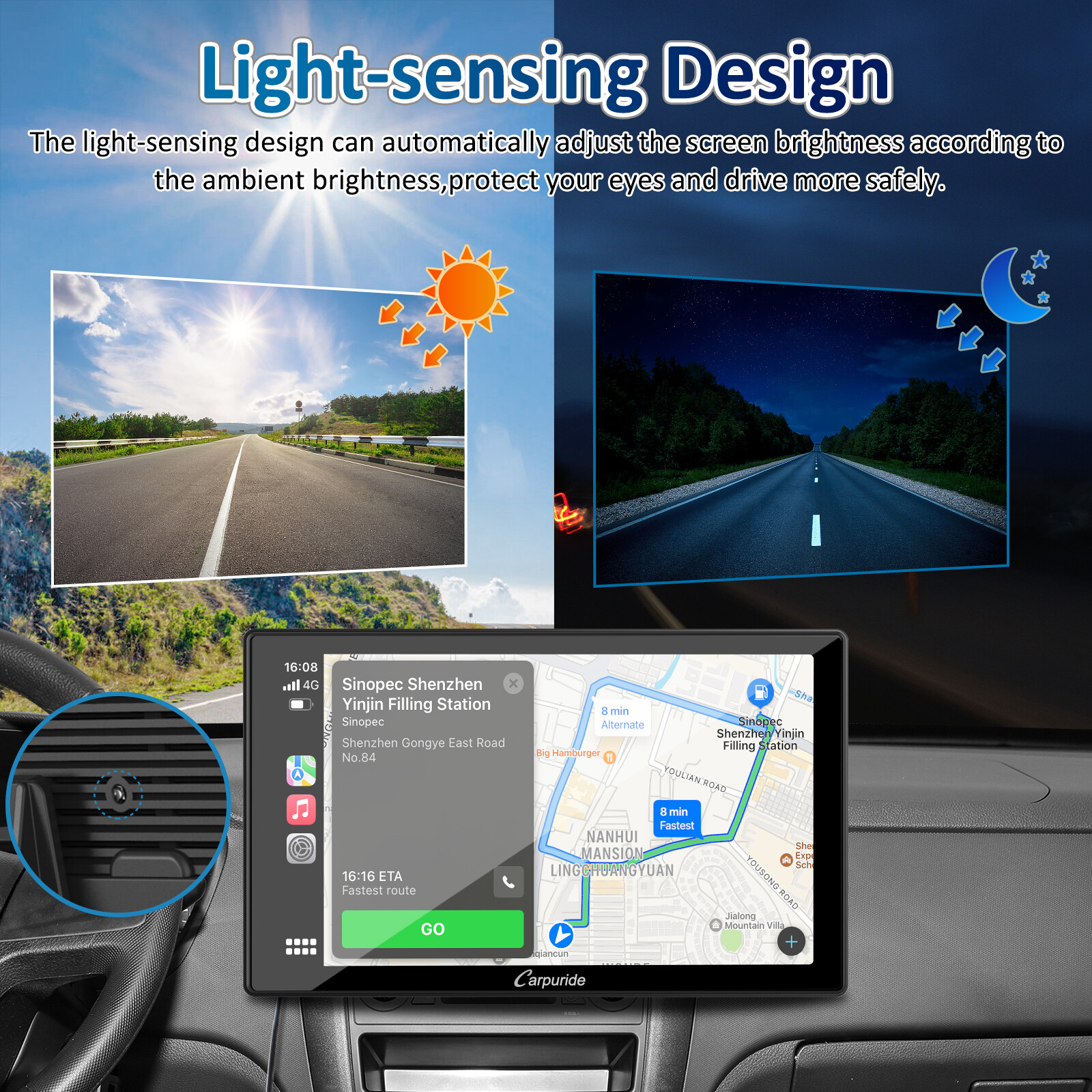 Carpuride W901Pro Dual Bluetooth Car Stereo Wireless Apple CarPlay Android Auto
