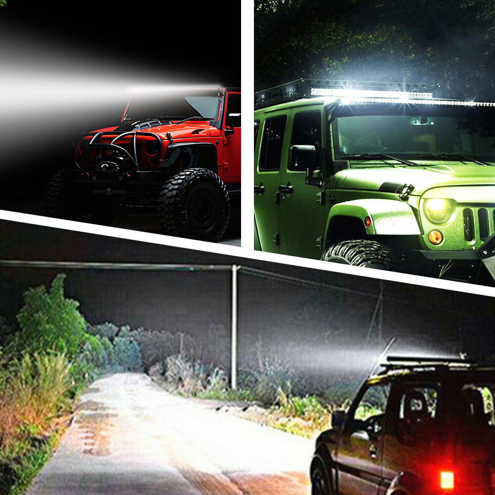 LED Light Bar Spot Flood Combo beam Driving Offroad ATV UTV SUV 4WD 10″ 20″ 30″