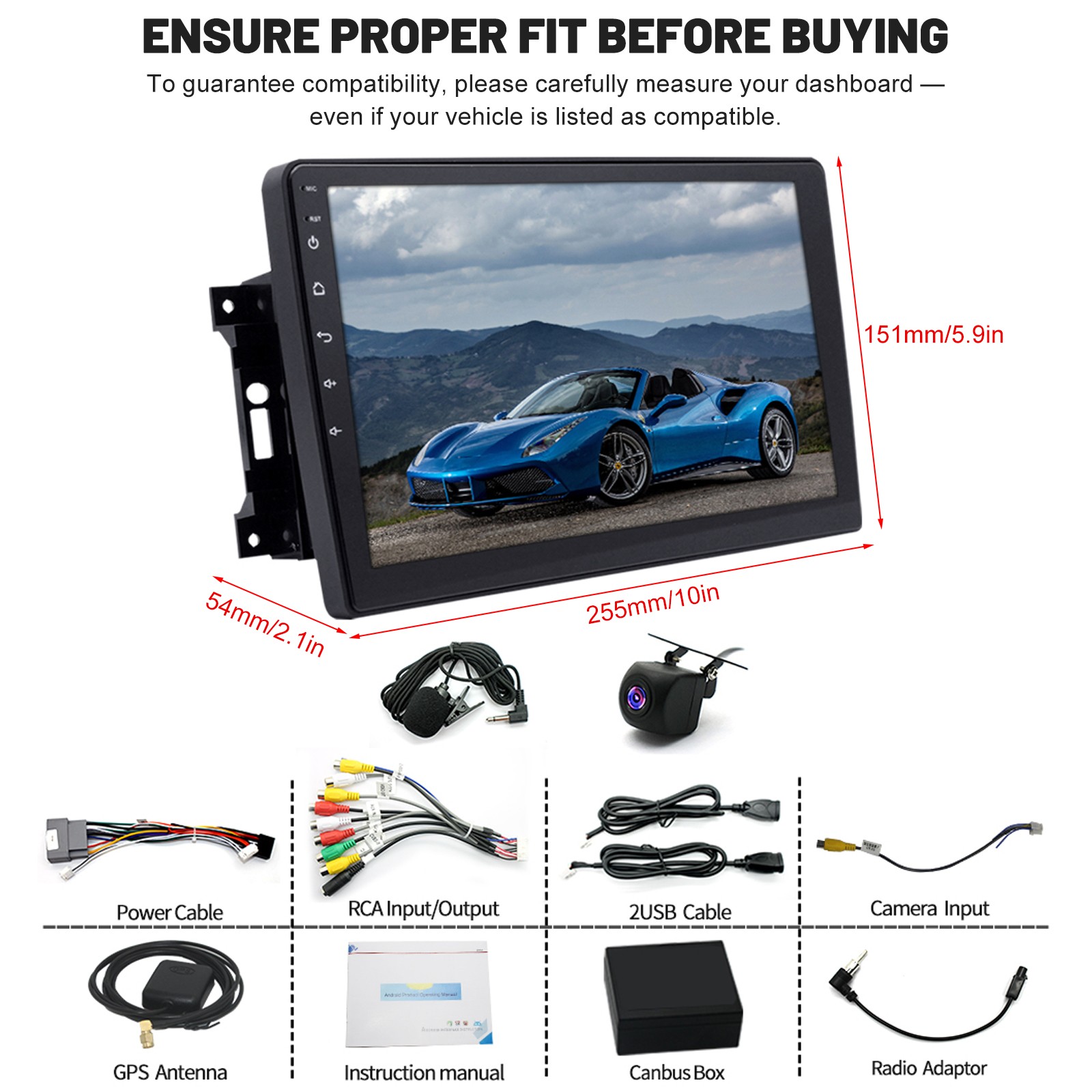 Car Radio For Dodge Caliber 2009-2012 Apple Carplay Android 15 GPS MP5 PLAYER FM