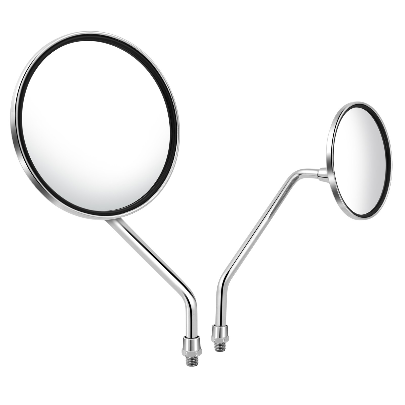 Chrome Round Motorcycle Rearview Side Mirrors For Genuine Buddy 125cc Scooter